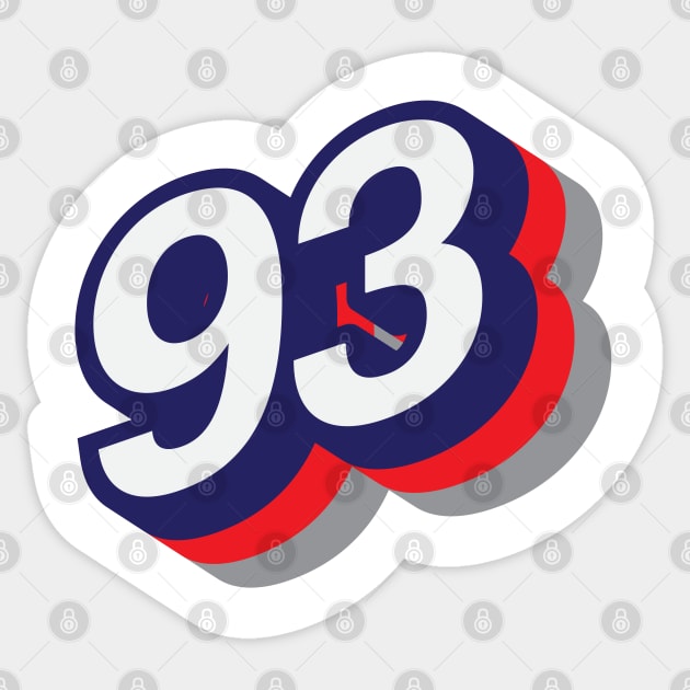 93 Sticker by MplusC